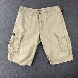 VTG Polo Ralph Lauren Cargo Shorts Mens 34 Military Surplus Back Straps Baggy 90